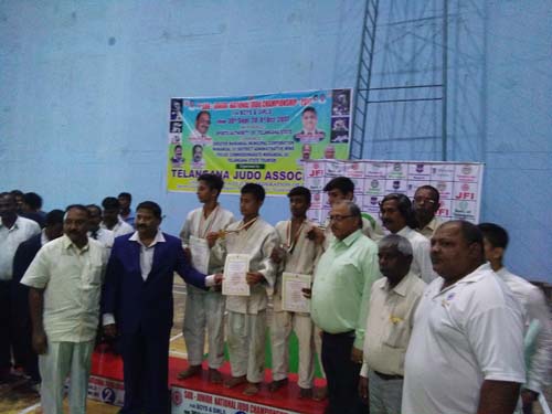 Medal Ceremony of Sub Junior National Judo Championship 2017-18